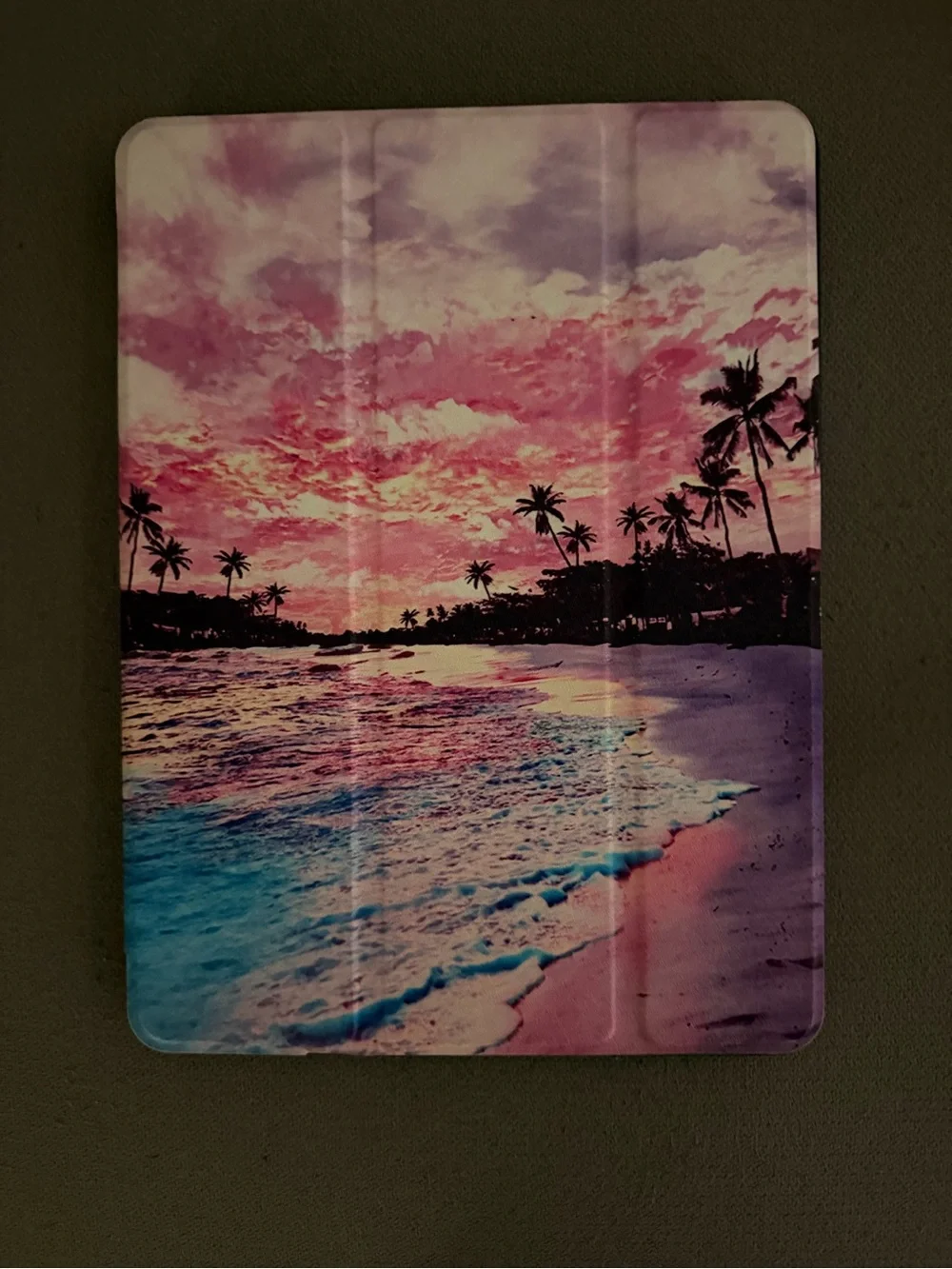 Tropical Sunset Tablet Case in Pink and Blue